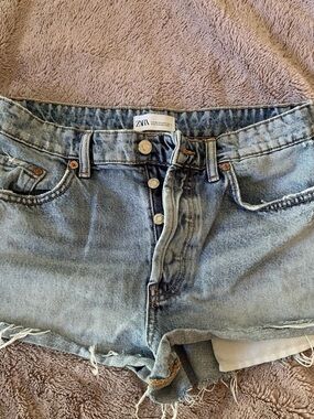ZARA Light Blue Denim Jeans with Branded Button